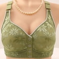 thumbnail image 2 of AWZXDE Comfortable Women's Bra Transparent Shoulder Strap Cordless Backless Spongeless With Convertible Straps for All-Day Wear Green,36, 2 of 3