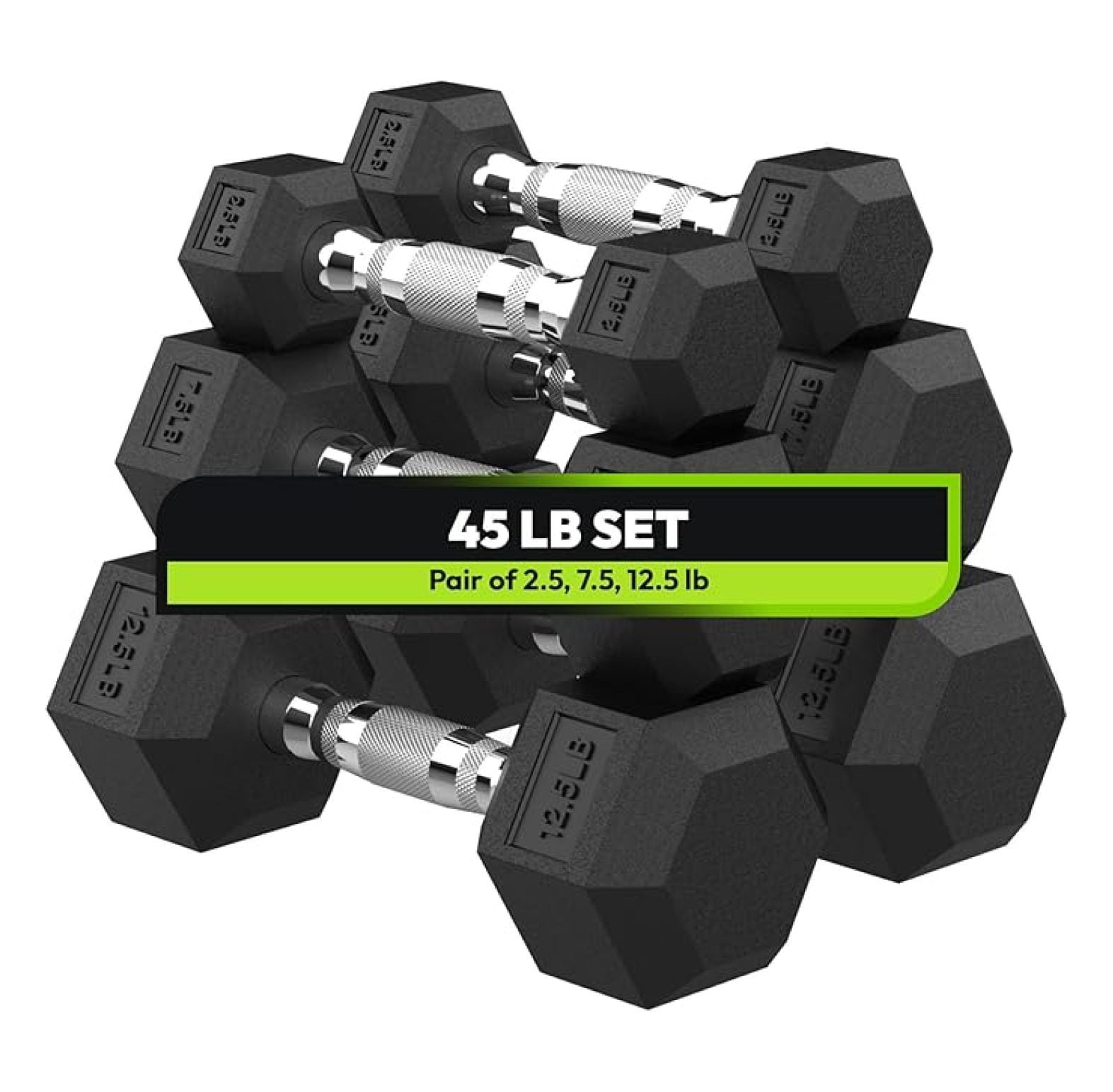 Weider, 40lb Rubber Hex Dumbbell, Single - Walmart.com
