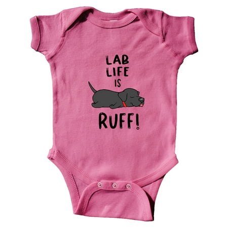 

Inktastic Lab Life is Ruff! Labrador Retriever Gift Baby Boy or Baby Girl Bodysuit