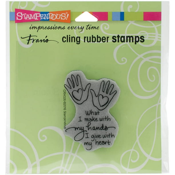 Stampendous Fran's Cling Stamps, 4.75" x 4.5", Heart Hand