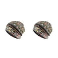 thumbnail image 2 of Maytalsory Bonnet Ethnique Style Hijab Floral Imprimé Coloré Turban Réglable Protection des Oreilles Accessoires de Style Bonnet Jaune Losange 2Set, 2 of 6