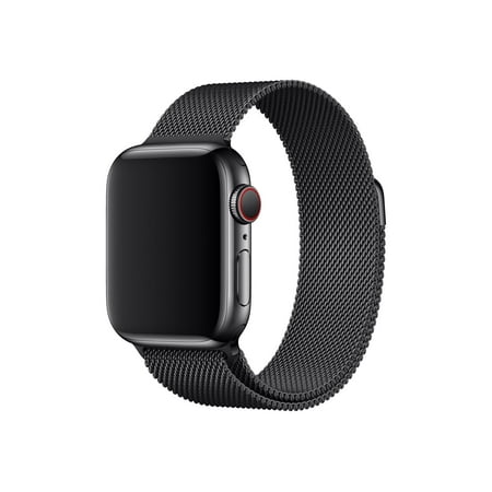 Apple 40mm Milanese Loop - Strap for smart watch - 130-180 mm - space black - for Watch Herm��s Series 7, Herm��s Series 9, SE 3, Series 10, Series 11, Series 8, Series 9