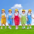 thumbnail image 4 of Ruyang Youth Shortalls for Girls Boys Classic Sleeveless Romper Soft Bib Overall Shorts School Jumpsuit Wide Leg Preppy Clothes, 4 of 8