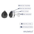 thumbnail image 2 of Vir Jewels 5.50 CTTW Pear Shape Black Diamond Stud Earrings .925 Sterling Silver Prong Set, 2 of 5