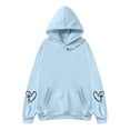thumbnail image 3 of Sweat à Capuche Réversible Imprimé pour Femmes avec Poches Manches Longues Décontracté 100 pour Cent Polyester Vêtements d'Automne pour Adolescentes Petit Sweat à Capuche pour Femmes avec Fermeture Éclair, 3 of 3