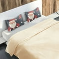 thumbnail image 5 of Yayeee Pillowcase Standard Size Set of 2 Satin Wrinkle Resistant Pillow Case, Blue Christmas Santa, 5 of 8