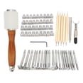 thumbnail image 2 of Leather Working Tools,Leather Sculpture Stamping Tools Leather Tools Kit Leather Stamp Kits Ultimate Reliability, 2 of 12