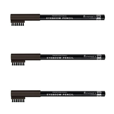 Pack of (3) Rimmel Professional Eyebrow Black Brown 0.05 Ounces
