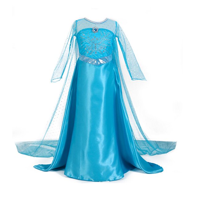 Disney Girls Frozen Elsa Princess Dresses Kids Cosplay Snow Queen Carnival Party Mesh Clothing Children Birthday Outfit CostumeTag 150cm (9T-10T) Gao Jinjia LED