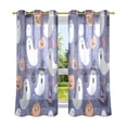 thumbnail image 6 of Yayeee Window Curtains Light Filtering 63"x42" Grommet Panel Pair Home Living Room Decor, Blue Cute Halloween, 6 of 7