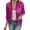 Hot Pink, variant on Women's Metallic Bomber Jacket Trendy Sparkly Coats for Nights Going Out Casual Spring Fall Outerwear Zip Up