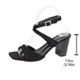 thumbnail image 4 of Fridja Sandales à Plateforme Femmes Tendance Femmes Décontractées Sandales à Bout Rond Confortables Décontractées Chaussures à Talons Hauts pour Magasinage (Noir,9.5), 4 of 6