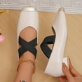 thumbnail image 4 of Mary Jane Shoes Women,Low Heel Straps Casual All Seasons Mary Jane Shoes for Daily Wear Work,Pink Mary Janes,White,7.5, 4 of 8