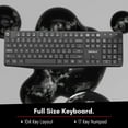 thumbnail image 7 of Macally 2.4G USB Wireless Keyboard for Laptop or Computer - Full Size Keyboard with Numeric Keypad & 13 Shortcut Keys - for Windows Devices with USB Port - Simple & Easy to Use PC Keyboard Wireless, 7 of 7