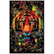 Tiger Splatter Blacklight Poster