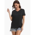 thumbnail image 4 of Womens Short Sleeve Round Neck Shirts Summer Top Fashion Basic Tee, 4 of 6