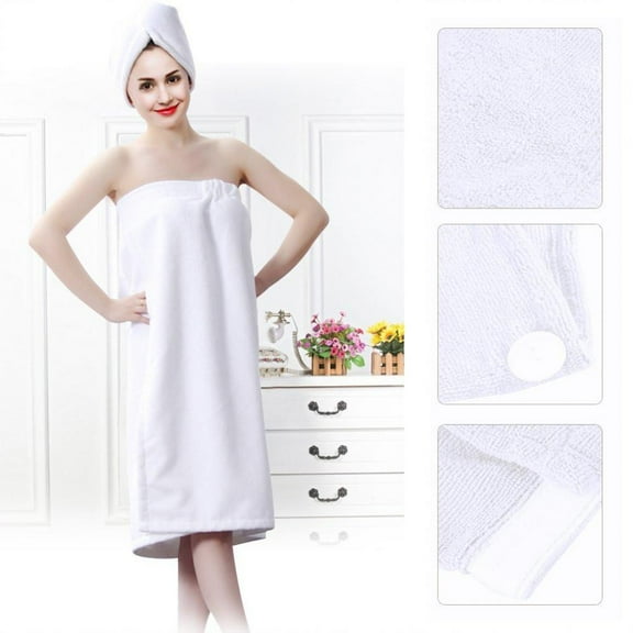Greensen Women Soft Bath Body Wrap Bath Towel Wrap Set Shower Spa Towel Bath Wrap with Adjustable Hair Fast Drying Cap Hair Turban,