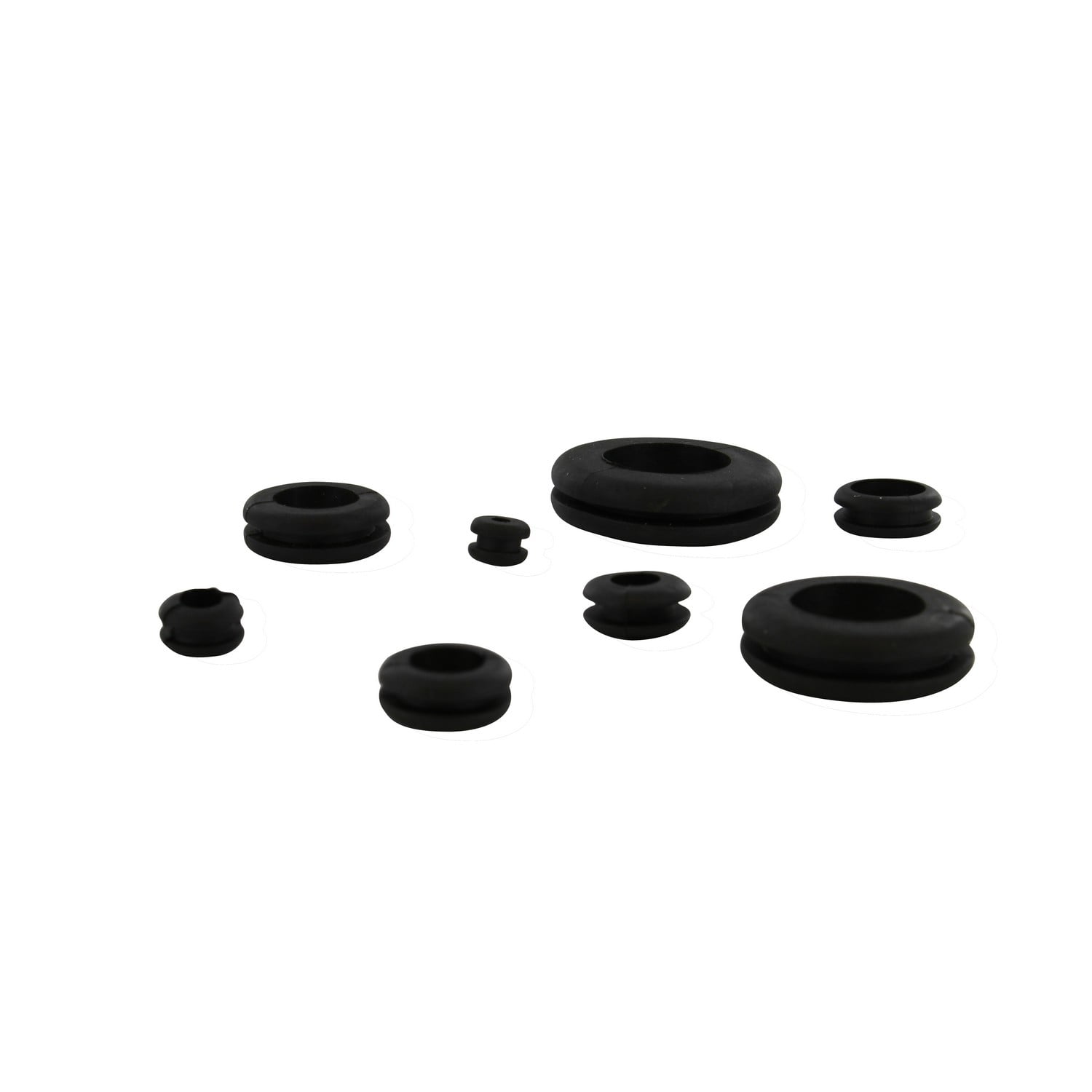 3//8/” /½/” 5//16/” 5//8/” 7//16/” /¼/” ABN 180 Piece SAE Rubber Grommet Assortment 7//8/” and 1 Inch Sizes
