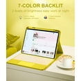 thumbnail image 5 of GEAK Compatible with Apple iPad A16 11th 10th Generation Case with Keyboard 7 Color Backlight Detachable Wireless Keyboard Case Cover with Touchpad for iPad 11th Gen 11 inch 2025 & 10th Gen 10.9 inch, 5 of 8