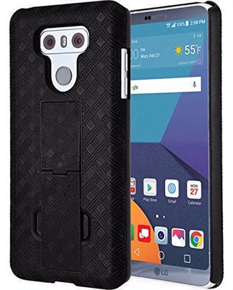 Verizon Kickstand Shell Holster Combo Case for LG G6 - Black - image 2 of 10