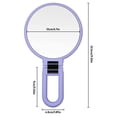 thumbnail image 3 of Portable Double Folding Handheld Beauty | Round Design 15X Magnification Makeup Perfect For Delicate Makeup Adjustment And Detail Modification Anytime,Purple Beauty Mirror, 3 of 6