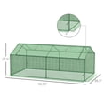 thumbnail image 3 of Outsunny 71" x 36" x 28" Mini Greenhouse, Portable Steel Frame Hot House with PE Cover and Zippered Windows for Outdoor Garden, Balcony, and Indoor Plant, Vegetable Breeding, Green, 3 of 8