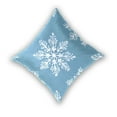 thumbnail image 2 of Blue Background Christmas Snowflakes Throw Pillow Covers Pillowcases 20 x 20 Inch Home Decor 2 Packs for Bedroom Sofa, 2 of 6
