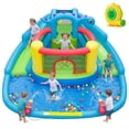 thumbnail image 1 of Costway Inflatable Water Slide Park with Double Slides Jumping Area Splash Pool 950W Blower Multi-colored, 1 of 1
