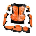 thumbnail image 3 of Traje de protección de motocicleta para niños, Protector de pecho, vertebral y espalda, conjunto de protección de conducción para monopatín y Naranja, 3 of 8