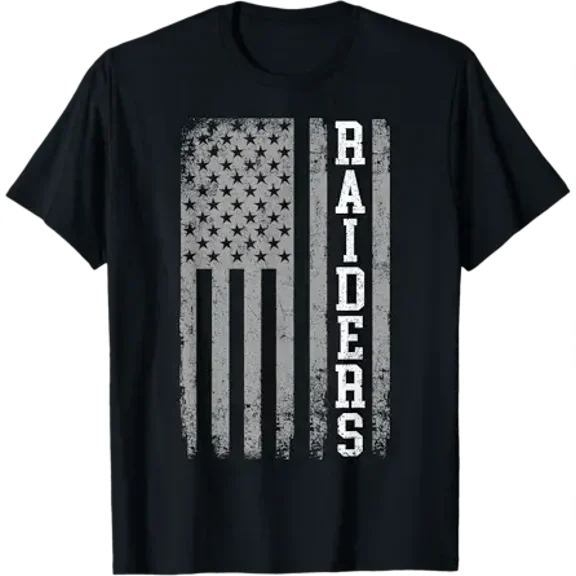 Raiders Name Vintage Retro US Flag Men Women Boy Girl T-Shirt
