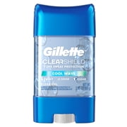 Gillette Antiperspirant and Deodorant for Men, Clear Gel, Cool Wave, 2.85 oz