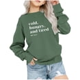 thumbnail image 6 of piuwrlz Sweaters for Girls Printed Hoodie Long Sleeves Without a Hat Sweater Green Size 9-10 Years, 6 of 6