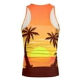 thumbnail image 5 of NOLDARES Mens Graphic Tank Tops Workout Gym Shirts Palm Tree Vintage Style T-Shirt(Z2-Orange,XXL), 5 of 5