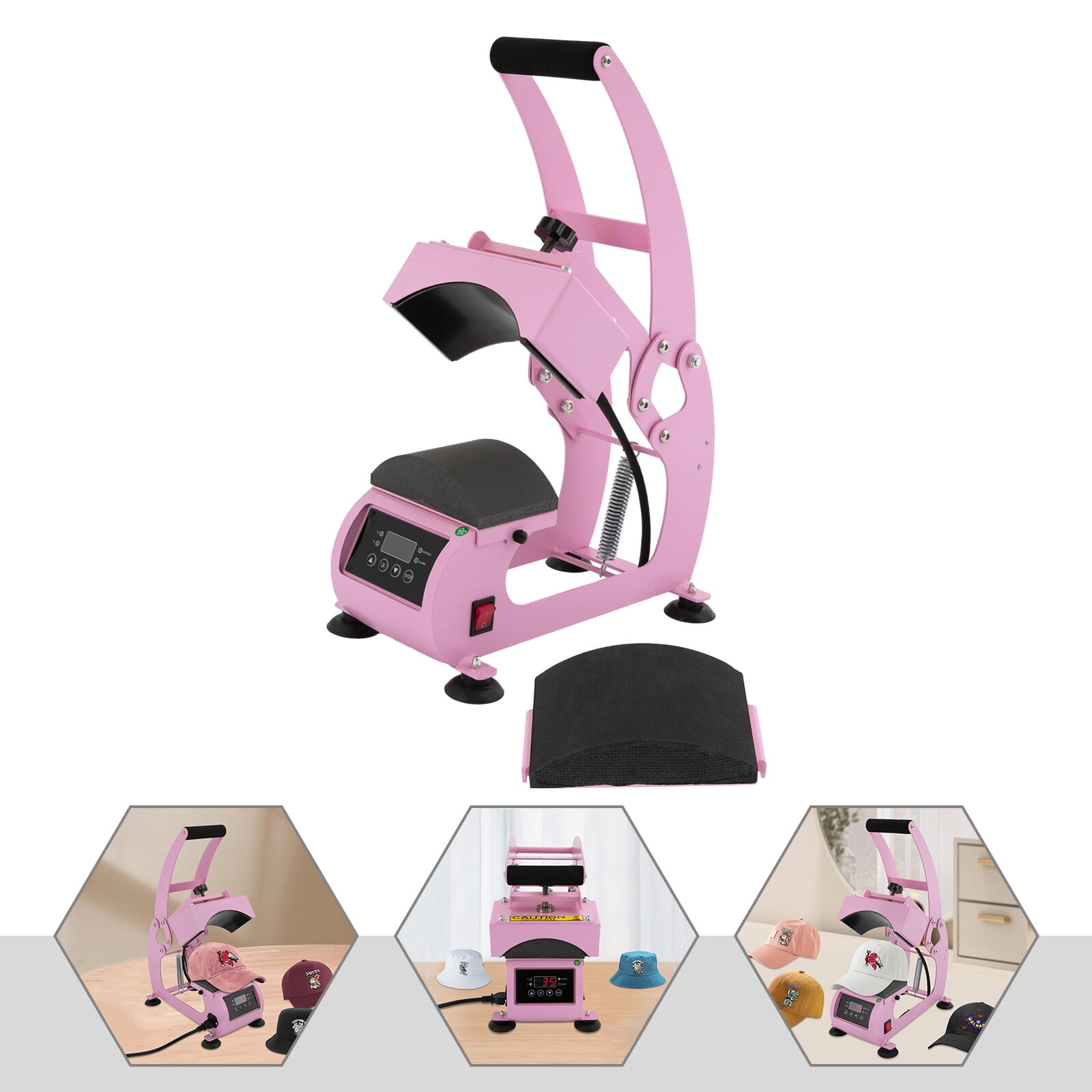 Hat Heat Press Machine, Press with Timer & Temperature Control, 2-in-1 Hat Heat Press Machine