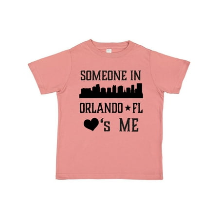 

Inktastic Orlando Florida Someone Loves Me Skyline Gift Toddler Boy or Toddler Girl T-Shirt