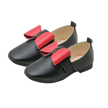 

Just Clearance! Bowknot Round Wide Toe Casual Nude Shoes Autumn Princess Party Dress Shoes All-match Slip-ons with Adhesive Nylon Tape Closure