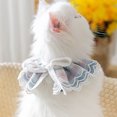 thumbnail image 1 of Cute Bowtie Cat Saliva Towel Lace Plaid Dress Up Accesorios para perros pequeños Gatos Hugtrwg Para estrenar, 1 of 8