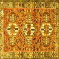thumbnail image 1 of Ahgly Company Machine Washable Indoor Square Persian Yellow Traditional Area Rugs, 3' Square, 1 of 4