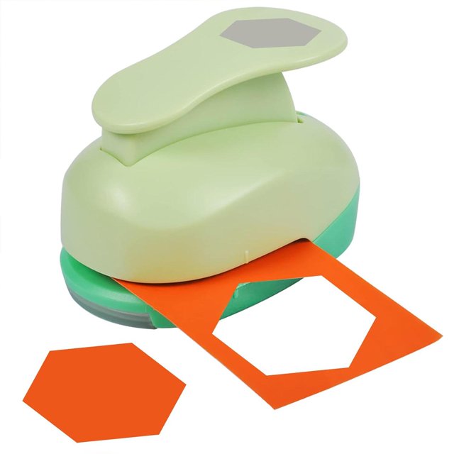 Perforadora de papel, perforadora de agujeros, suministros reutilizables para álbumes de recortes, de papel para periódicos, tarjetas de boda, fotos, hexágono