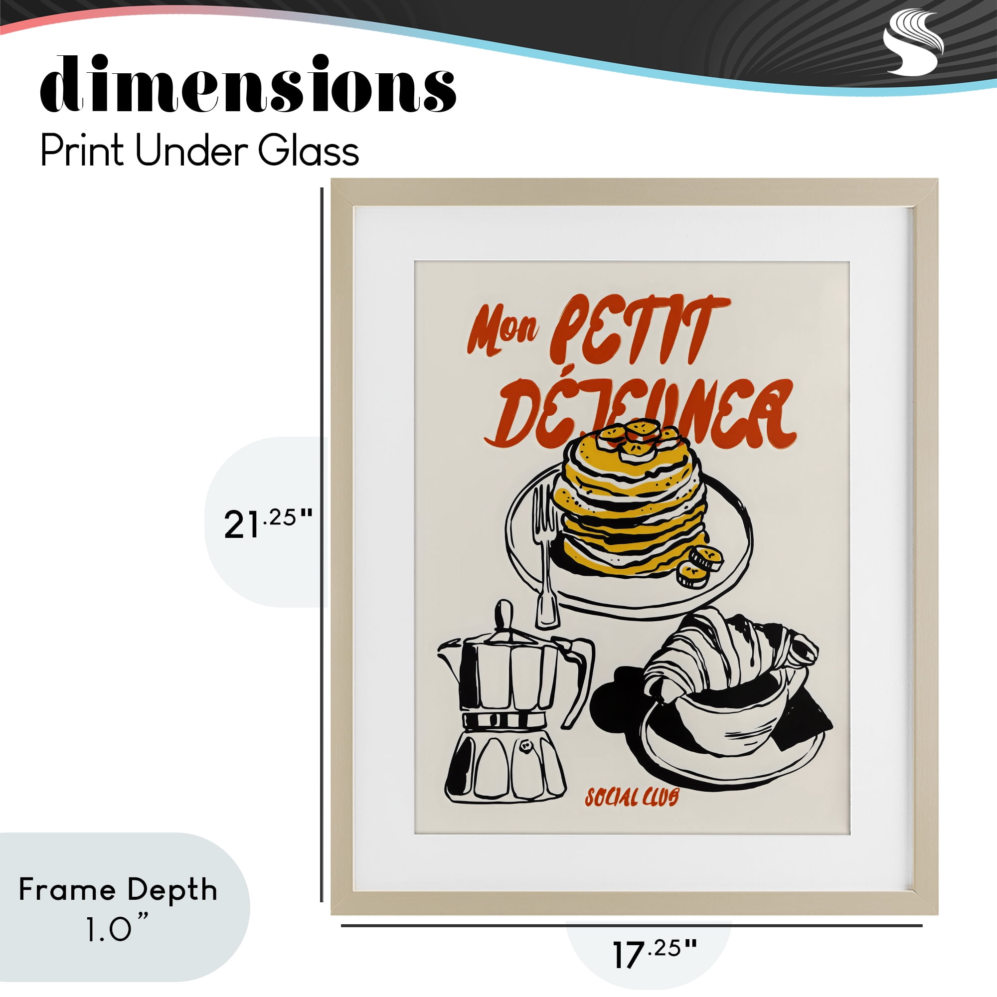 Stupell Industries My Breakfast Pancakes Spread Birch Framed Print Under Glass, design by The Prints Vibe