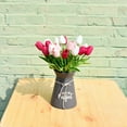 thumbnail image 5 of 20pcs White Flowers Artificial Tulip Silk Fake Flowers 13.5" for Mother's Day Easter Valentine’s Day Gifts in Bulk Home Kitchen Wedding Decorations, 5 of 5