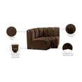 thumbnail image 2 of Meridian Furniture Arc Brown Velvet Modular Sectional, 2 of 9