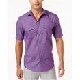 thumbnail image 1 of Alfani Mens Textured Button Up Shirt, Purple, X-Large, 1 of 1