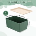 thumbnail image 2 of 4 Pcs Storage Bins with Lids Plastic Stackable Containers for Organizing Shelves Christmas Ornament Box Baskets(Green,Small), 2 of 4