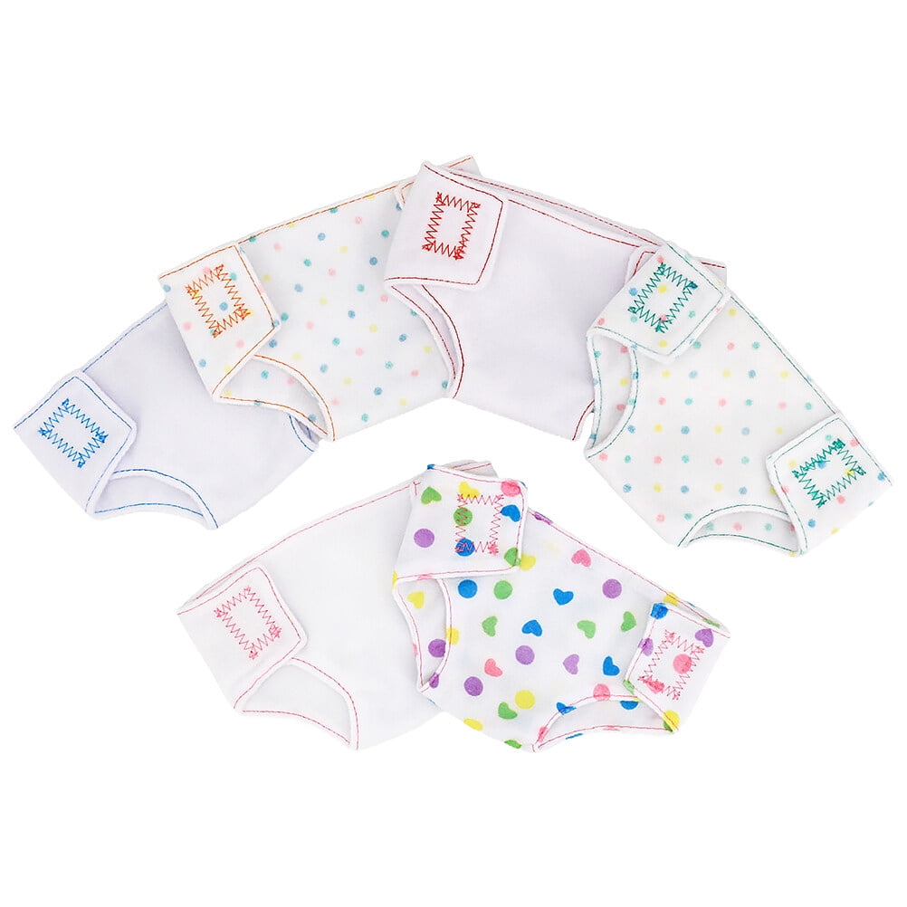 6Pcs Baby Doll Nappies Funny Dressing Game Clothes 18 Inch Doll ...