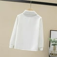 thumbnail image 6 of Babcutegg Toddler Girls Shirts with Button Long Sleeve Ruffle Hem Girls Clothes White, 6 of 6