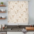 thumbnail image 4 of Beige Cow Skull Sheer Curtains 54 Inches Long, Southwestern Vintage Cowboy Boots Burlap Light Filering Curtains, Breathable Simi Curtain Privacy Drapes for Kitchen Bathroom Small Window Treatment, 4 of 9