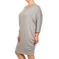 thumbnail image 3 of MOA Collection Women's Plus Size Casual Loose Fit Dolman Sleeve Midi Dress, 3 of 5