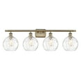 thumbnail image 5 of Innovations Lighting  Athens Water Glass - 4 Light 36" Bath Vanity Light - 8"Shade Clear Water Glass/Brushed Satin Nickel Finish, 5 of 5