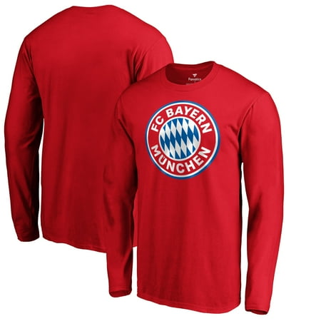 Men’s Fanatics Branded Red Bayern Munich Official Logo Long Sleeve T-Shirt